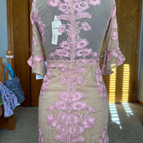 For Love & Lemons Temecula Mini Dress Rose Embroidery (no longer has tags) - Picture 3 of 13